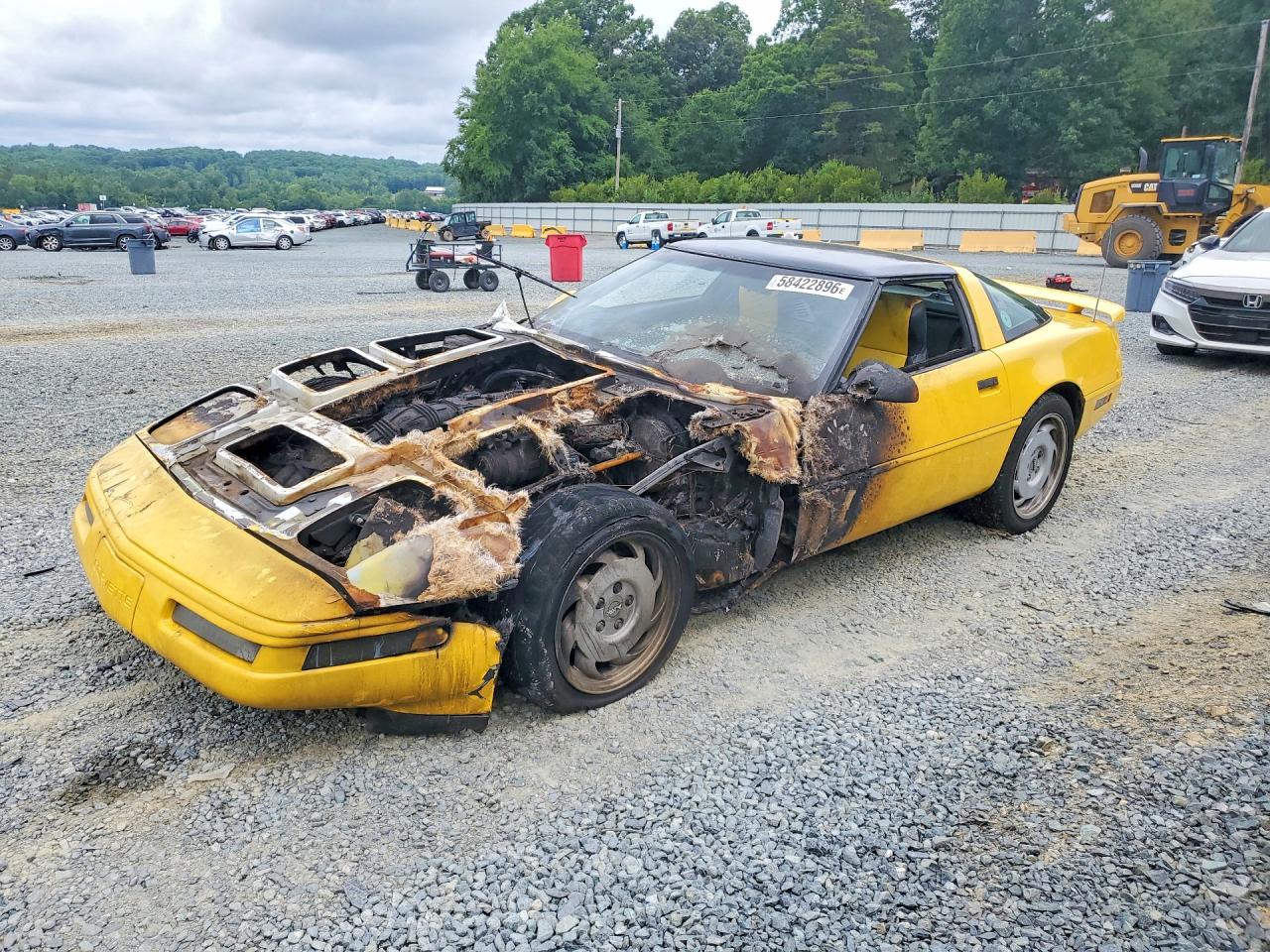 1992 Chevrolet Corvette, VIN 1G1YY23P1N5100160 — Burn