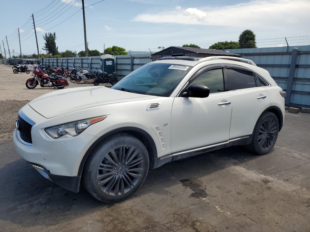 2017 Infiniti QX70, VIN JN8CS1MU3HM140482 — Prior damage history