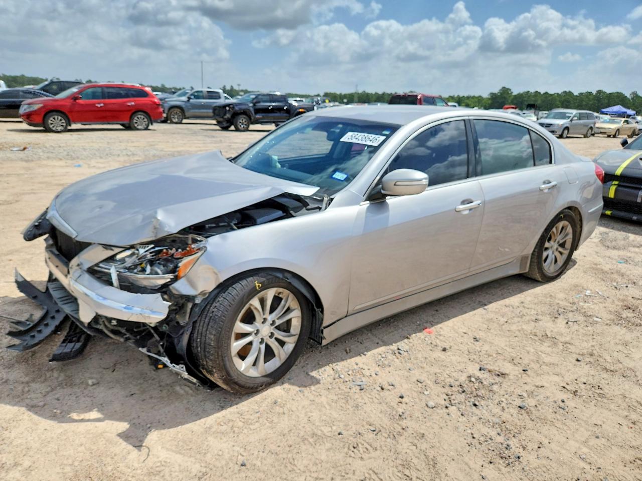 2013 Hyundai Genesis 3.8L, VIN KMHGC4DD0DU248401 — Front end