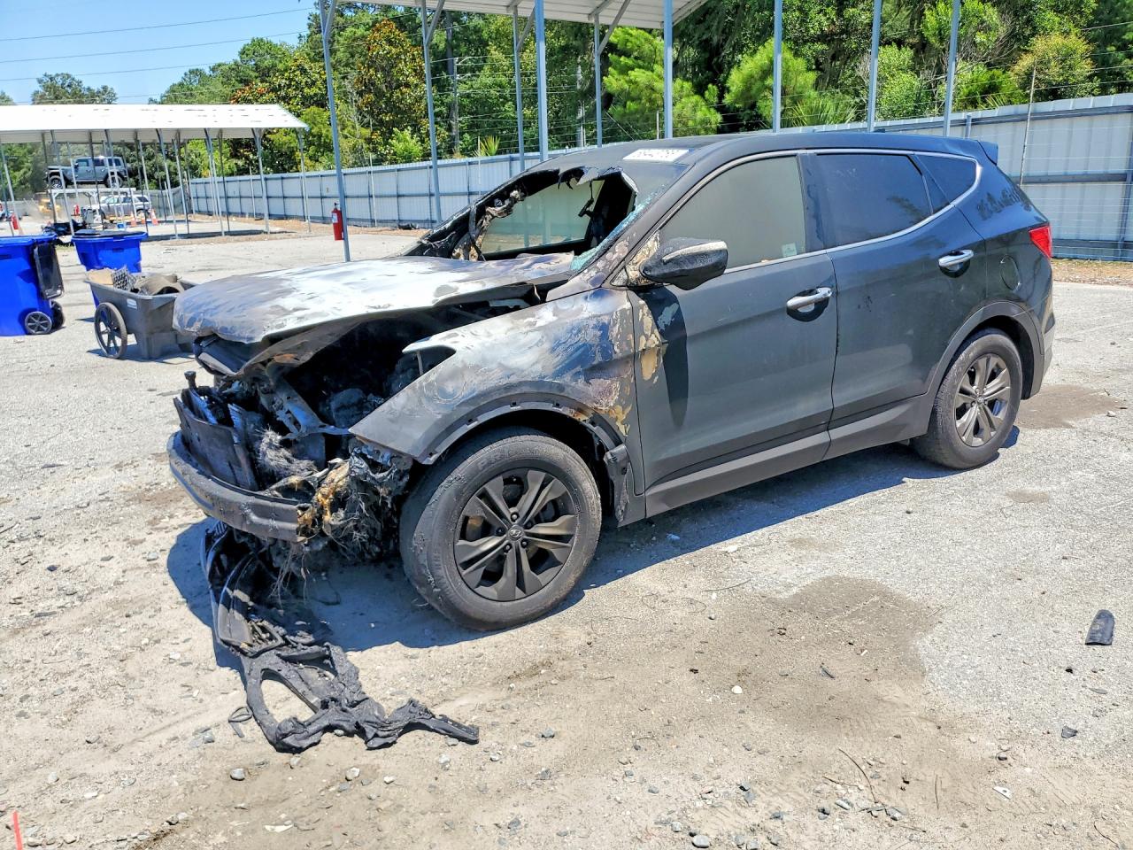 2013 Hyundai Santa Fe Sport, VIN 5XYZU3LB2DG042096 — Burn