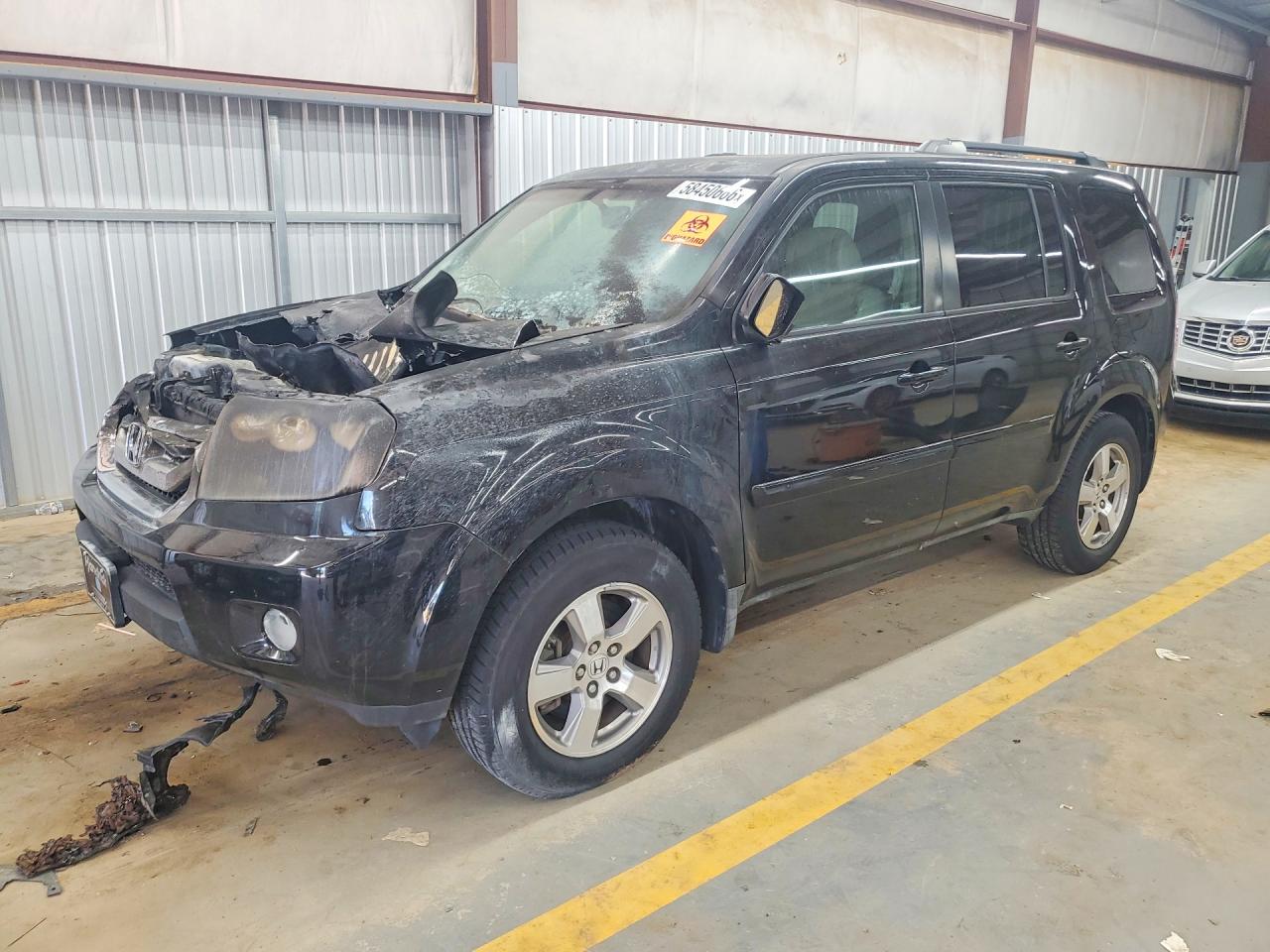 2009 Honda Pilot EX-L, VIN 5FNYF486X9B038822 — Engine fire