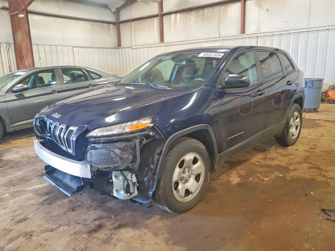 2016 Jeep Cherokee Sport, VIN 1C4PJMAB2GW266923 — Front end