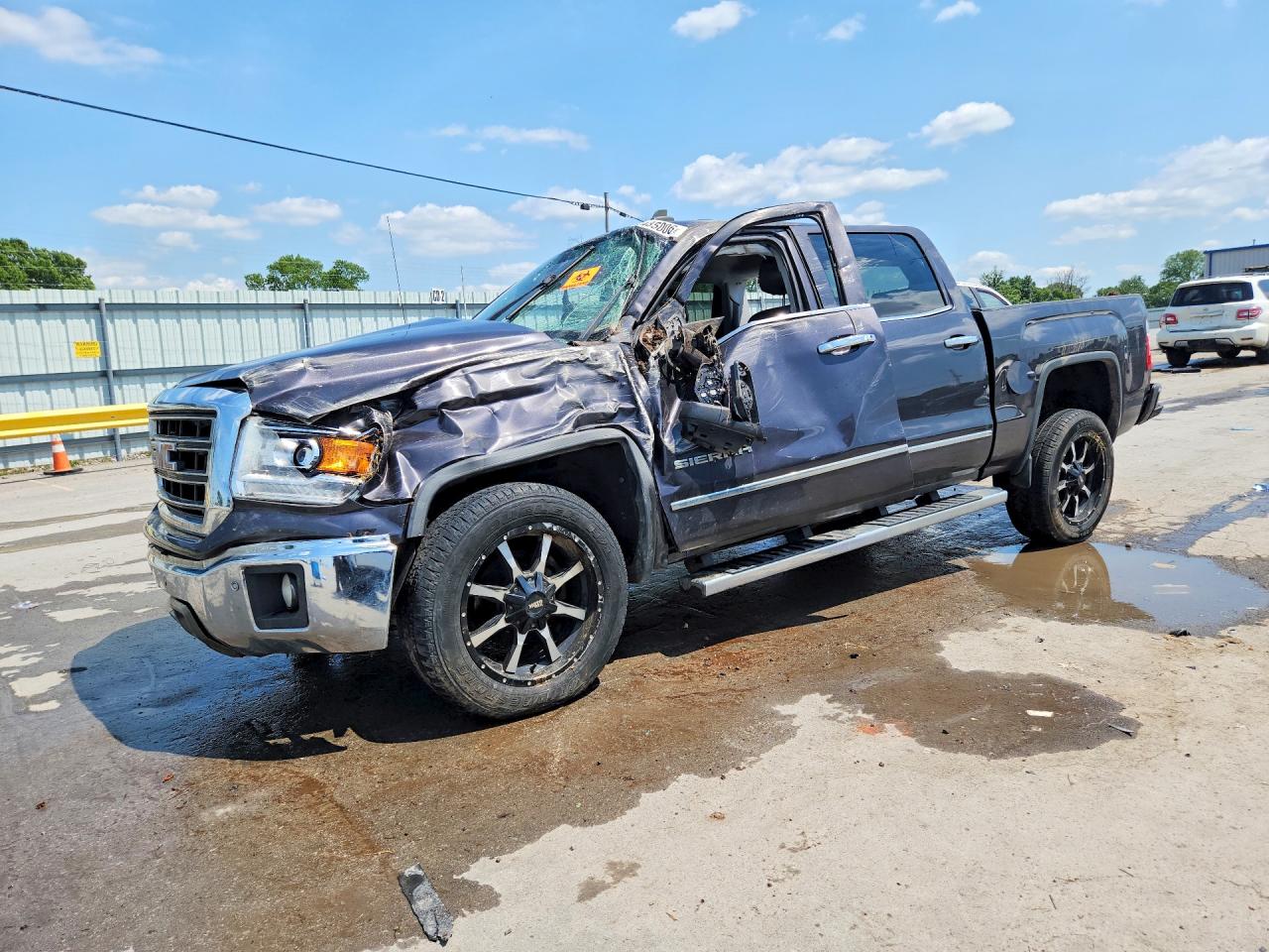 2014 GMC Sierra 1500 SLT, VIN 3GTU2VEC7EG465552 — Опрокидывание