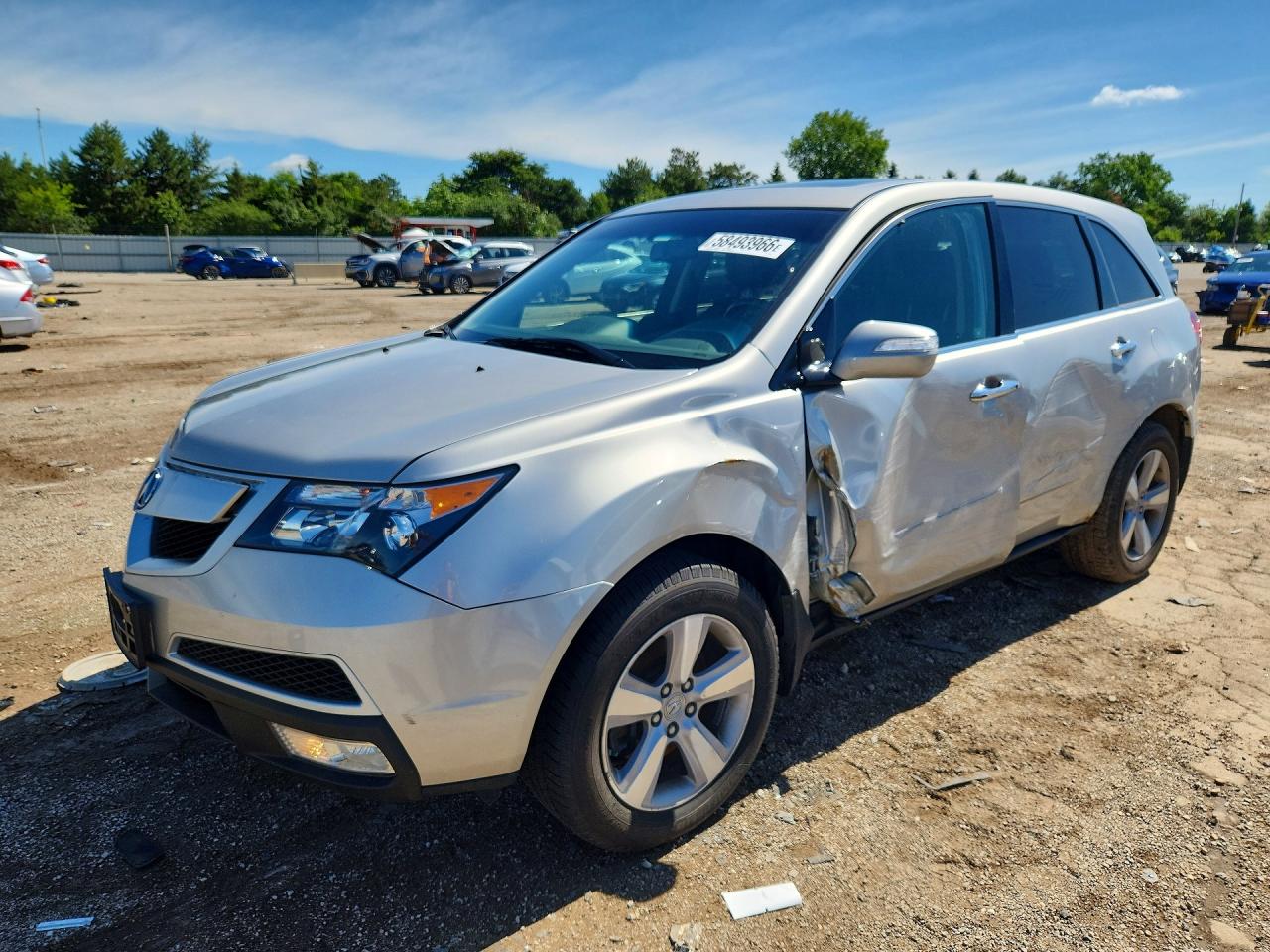 2012 Acura MDX Technology, VIN 2HNYD2H47CH543009 — Front end