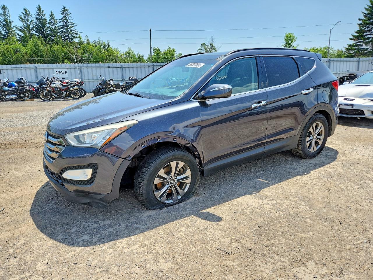 2015 Hyundai Santa Fe, VIN 5XYZUDLB4FG259139 — Днище
