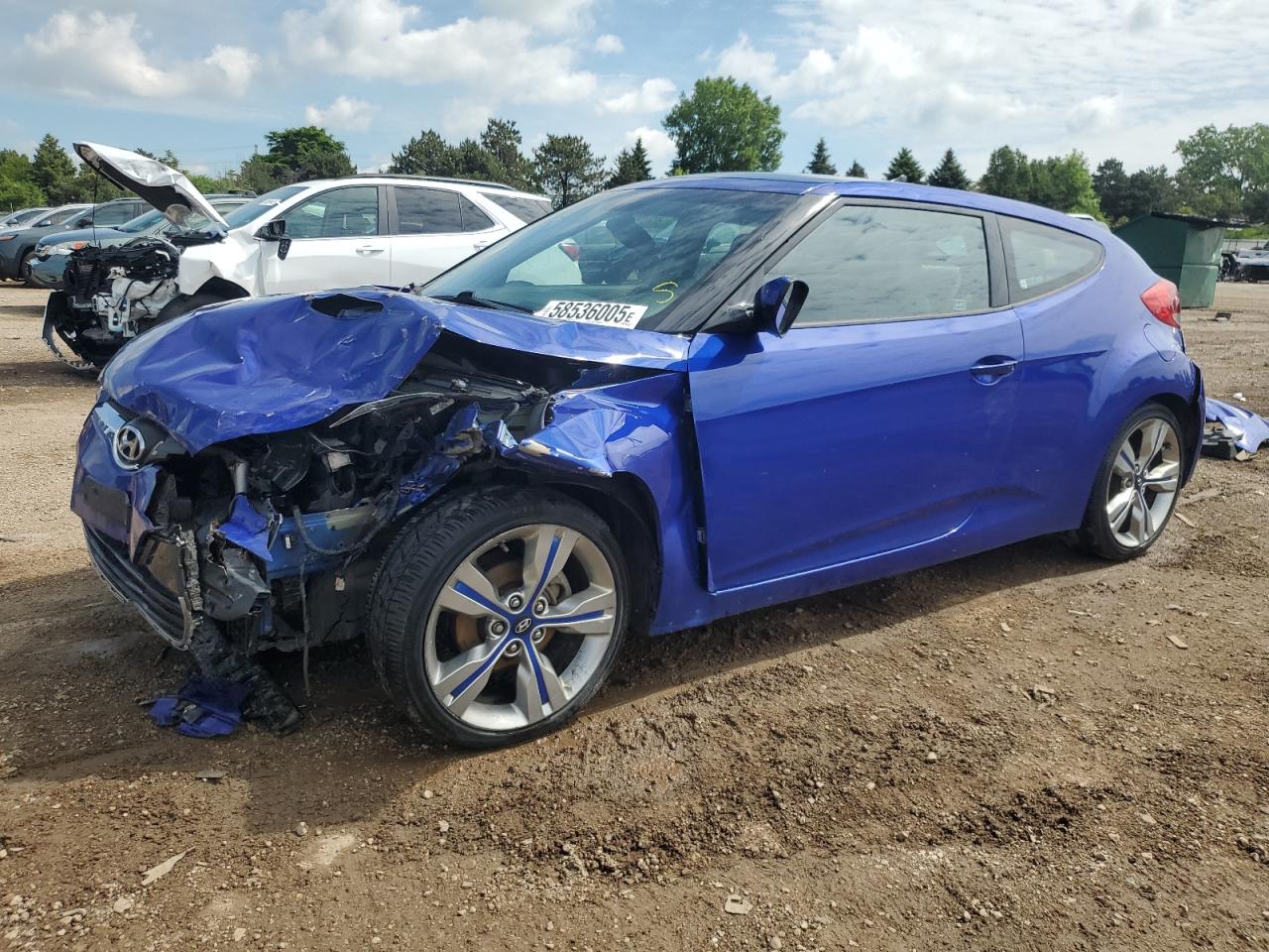 2012 Hyundai Veloster w/Black Int, VIN KMHTC6AD7CU031425 — Front end