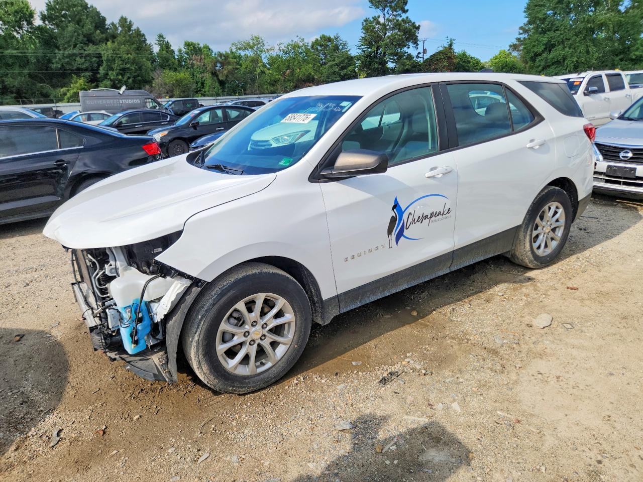 2021 Chevrolet Equinox LS, VIN 2GNAXFEV5M6107914 — Frame damage