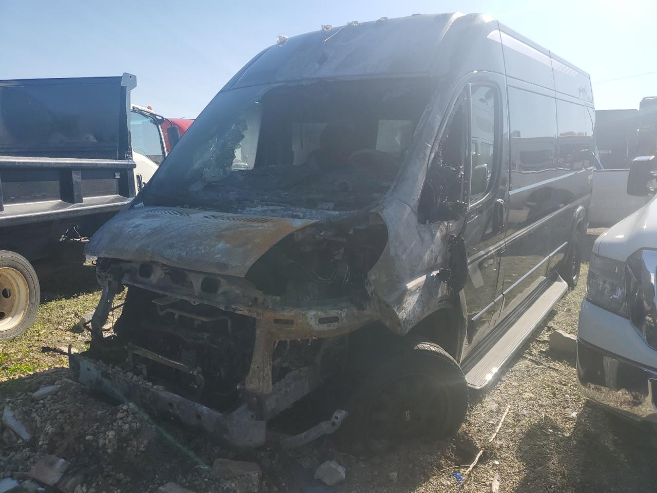2021 Ram ProMaster Window Van, VIN 3C6LRVPG3ME566466 — Burn