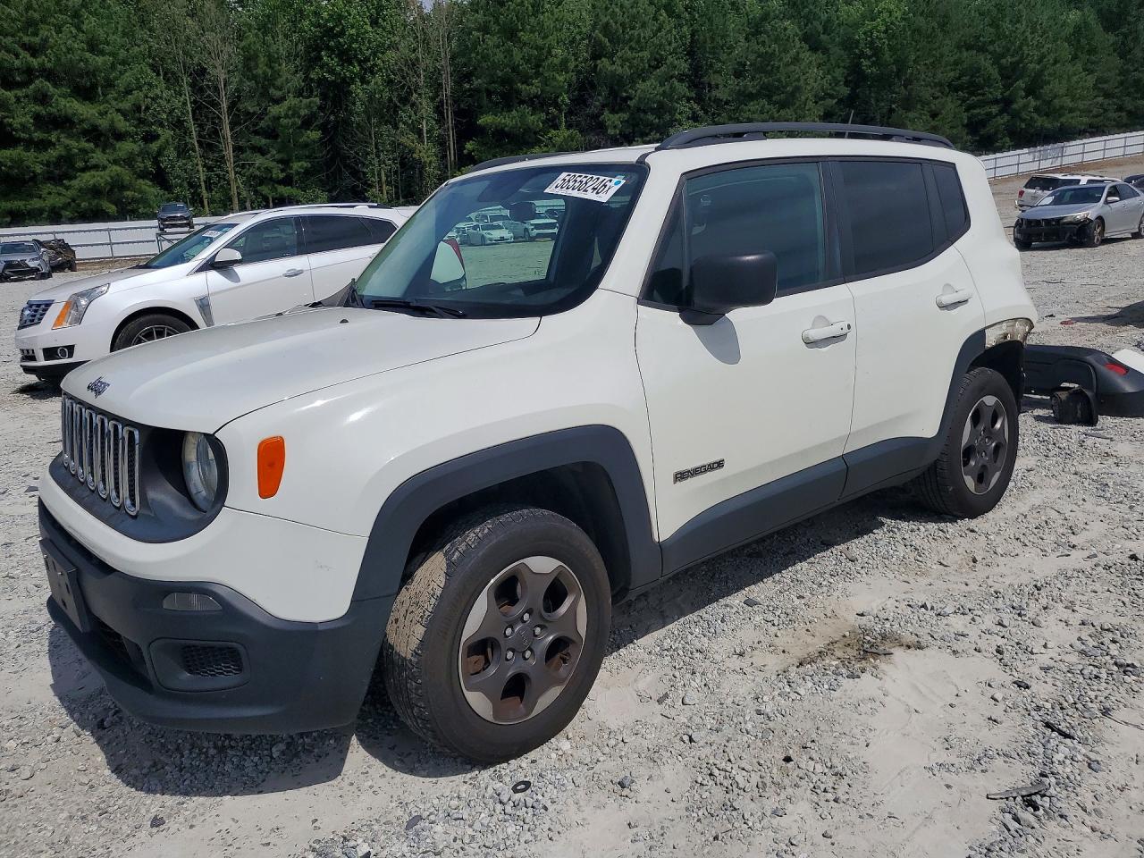 2016 Jeep Renegade Sport, VIN ZACCJBAT2GPE02489 — Rear end