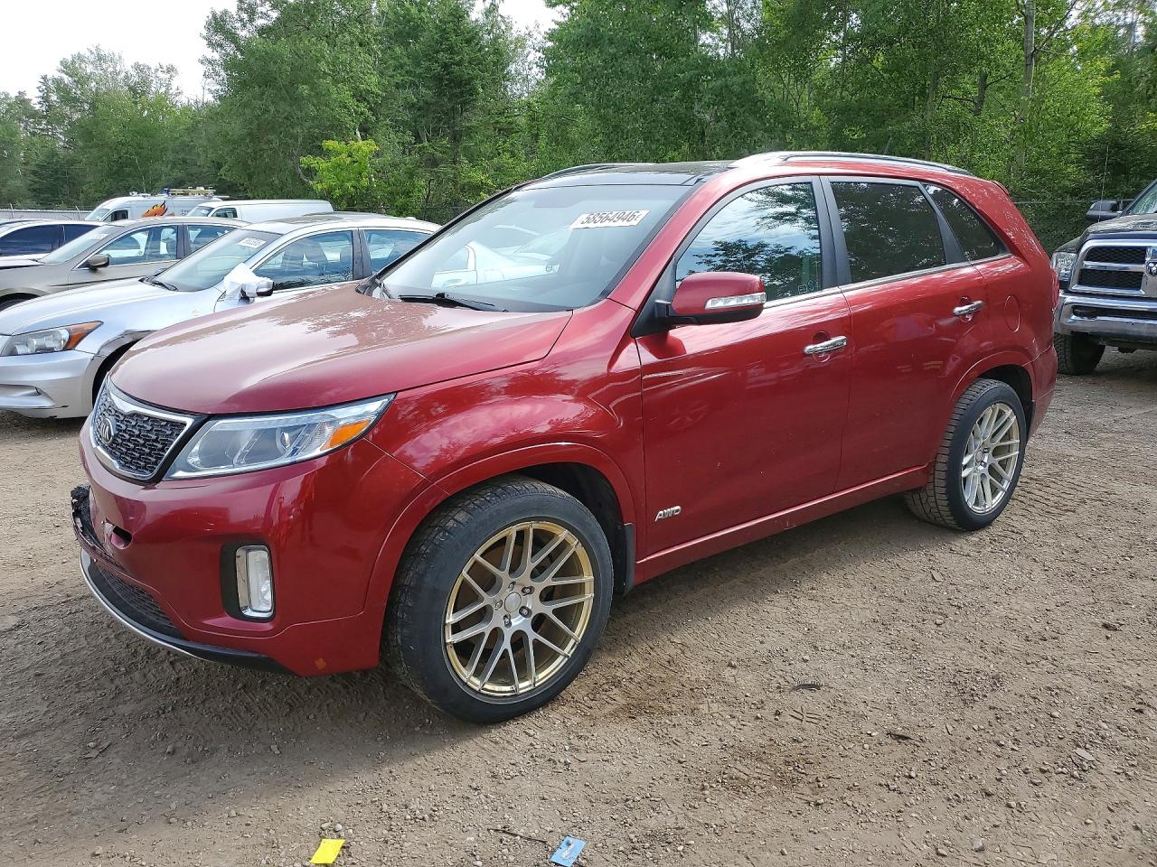 2015 Kia Sorento SX, VIN 5XYKWDA75FG571318 — Front end