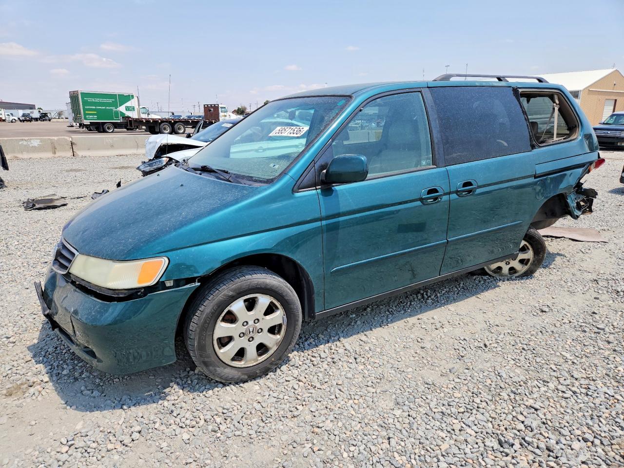 2003 Honda Odyssey EX-L, VIN 2HKRL18073H504514 — Rear end