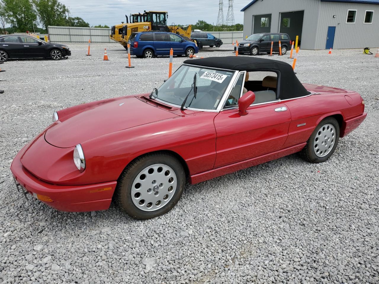 1991 Alfa Romeo Spider, VIN ZARBB32NXM6004773 — Engine fire