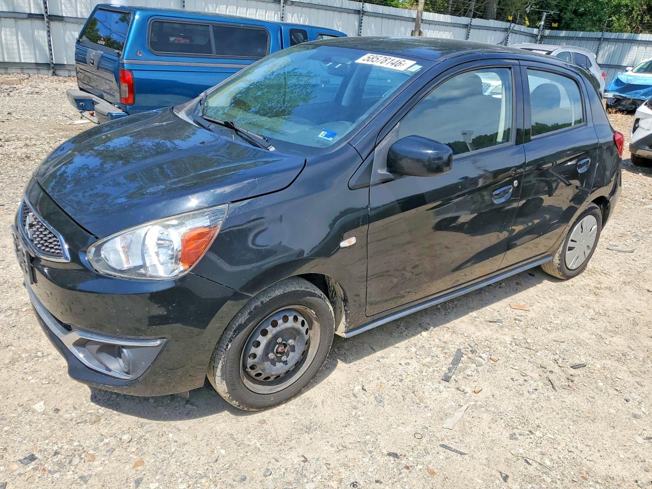 2019 Mitsubishi Mirage ES, VIN ML32A3HJ2KH014641 — Rear end