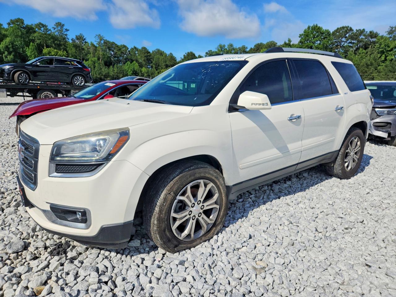 2015 GMC Acadia SLT, VIN 1GKKVRKD7FJ270316 — Front end