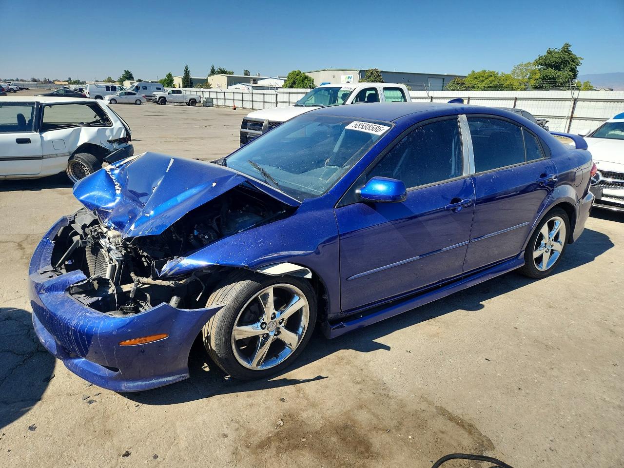 2005 Mazda 6 Sport, VIN 1YVHP84C255M68656 — Front end