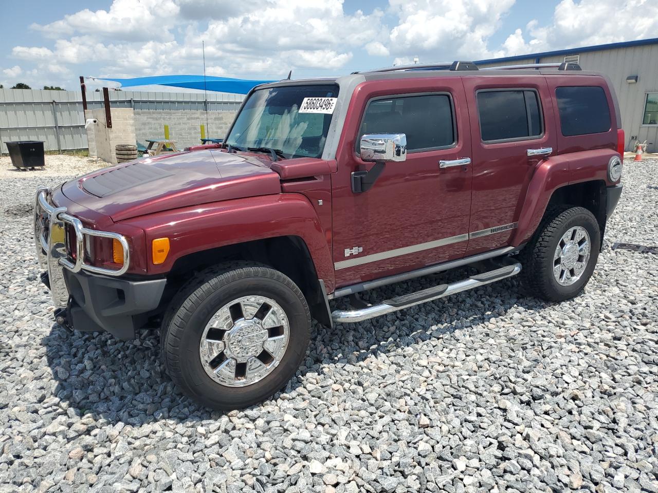 2007 Hummer H3 SUV, VIN 5GTDN13E778134962 — Rear end