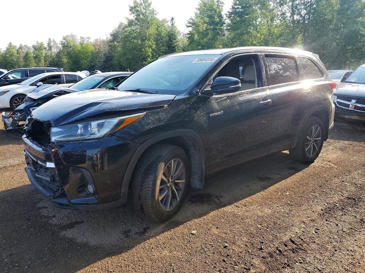 2018 Toyota Highlander Hybrid XLE, VIN 5TDJGRFH1JS050597 — Front end