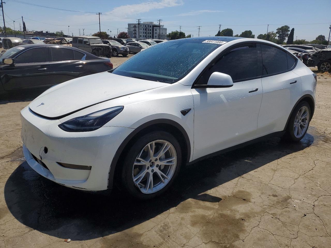 2024 Tesla Model Y Long Range, VIN 7SAYGDEE5RF081637 — Front end