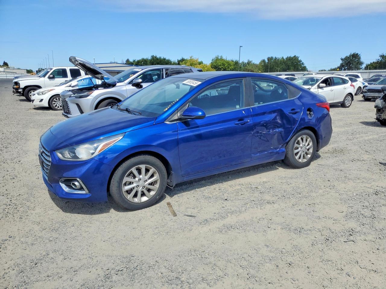 2019 Hyundai Accent SEL, VIN 3KPC24A37KE055496 — Side