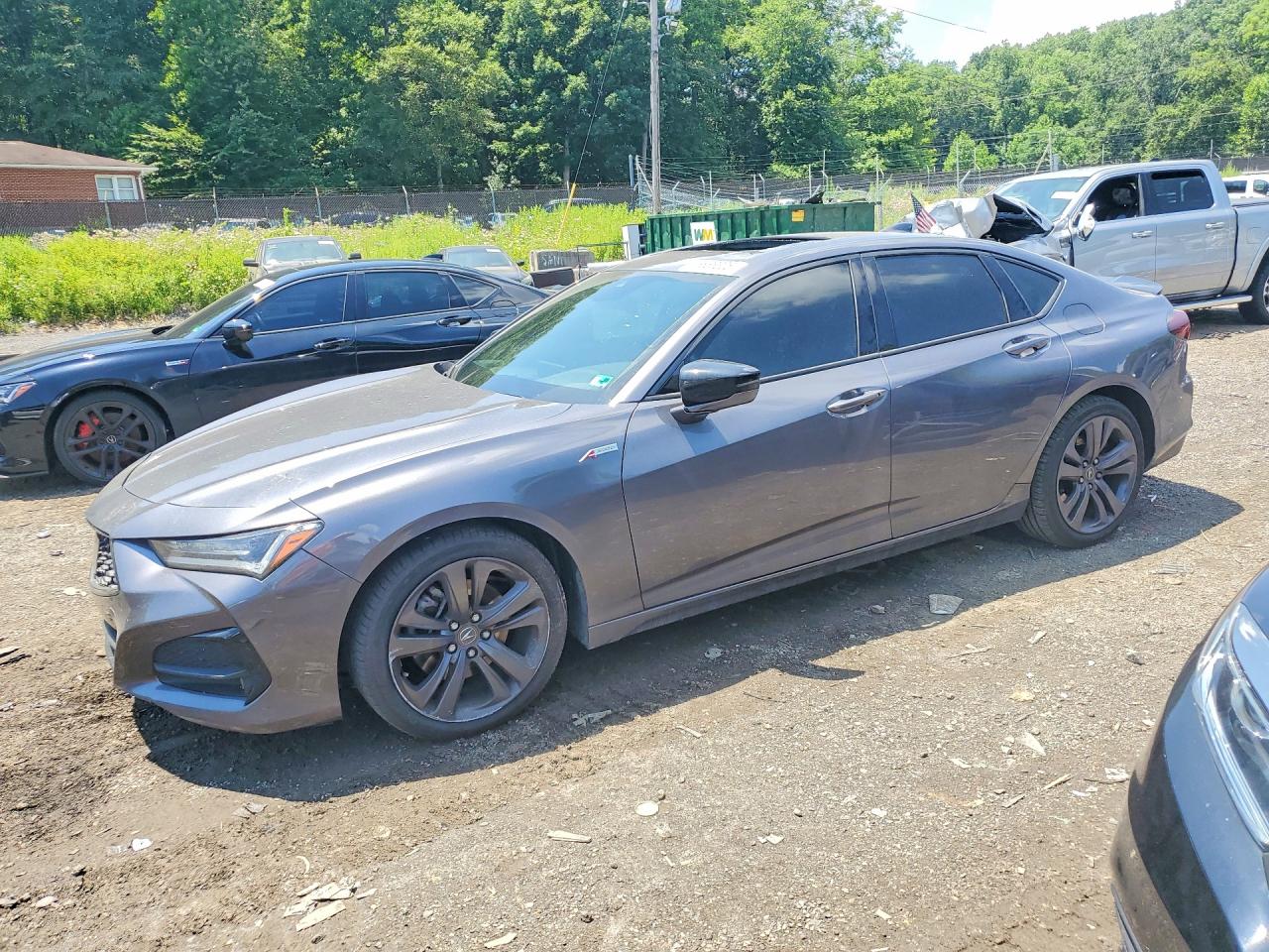 2022 Acura TLX w/A-Spec Package, VIN 19UUB5F54NA005443 — Vandalism