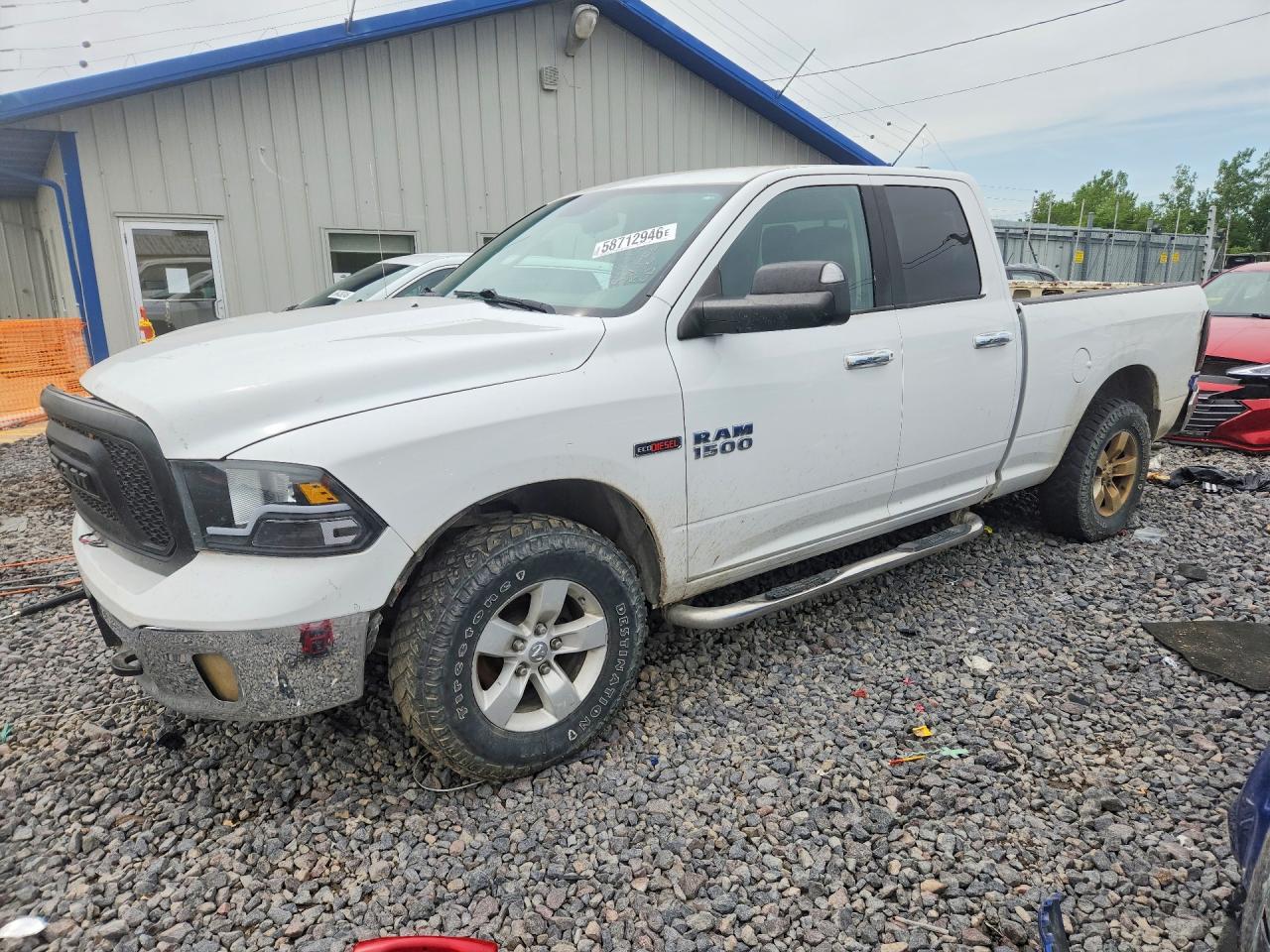2015 Ram 1500 Big Horn, VIN 1C6RR7GM7FS516245 — Engine fire