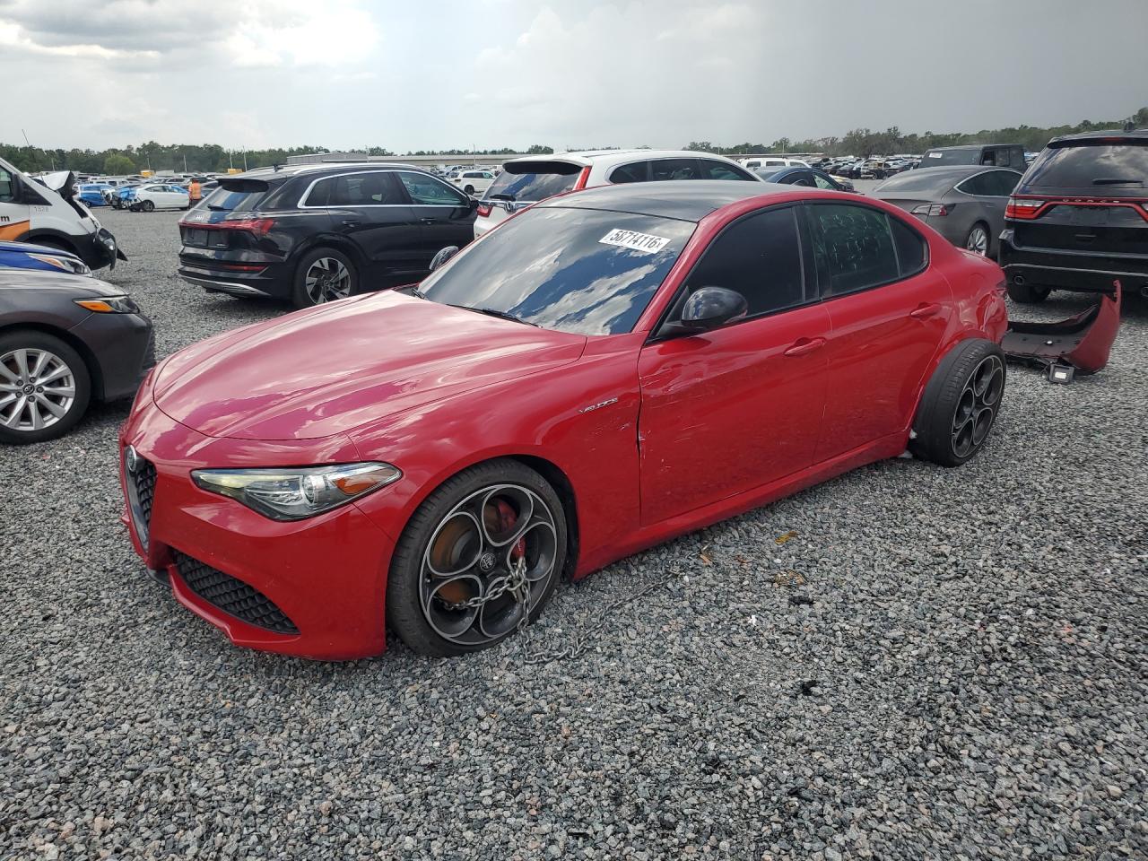 2022 Alfa Romeo Giulia Veloce, VIN ZARFAMBN6N7665030 — Rear end