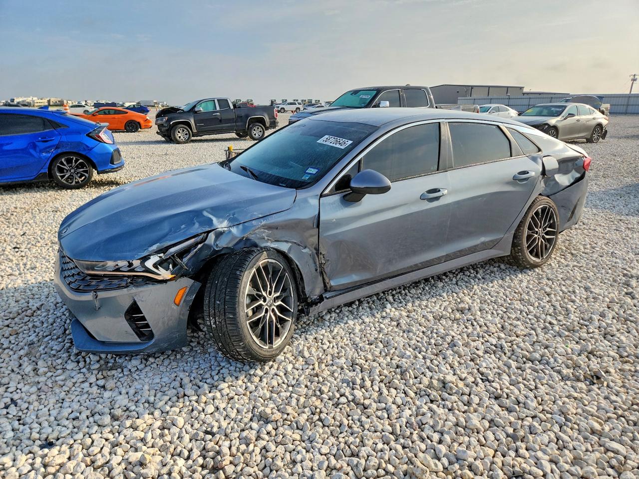 2021 Kia K5 LXS, VIN 5XXG14J24MG054103 — Front end