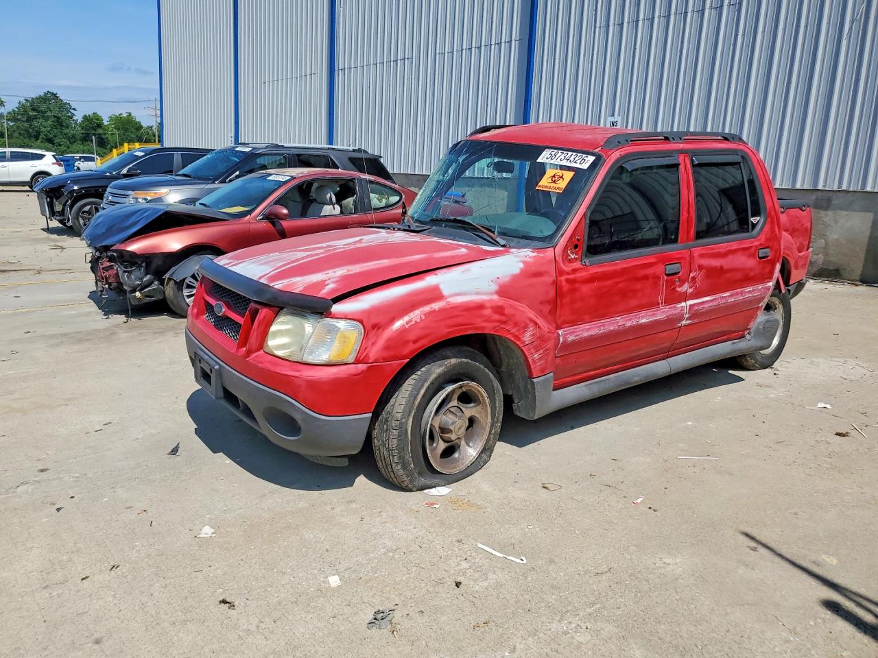2005 Ford Explorer Sport Trac XLS, VIN 1FMZU67K35UB69172 — Rollover