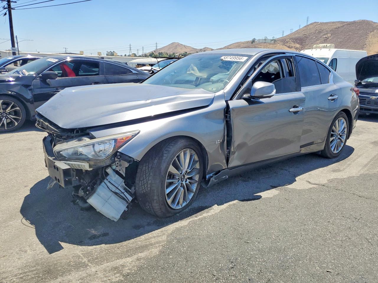 2018 Infiniti Q50 Pure, VIN JN1CV7AP8JM240753 — Front end