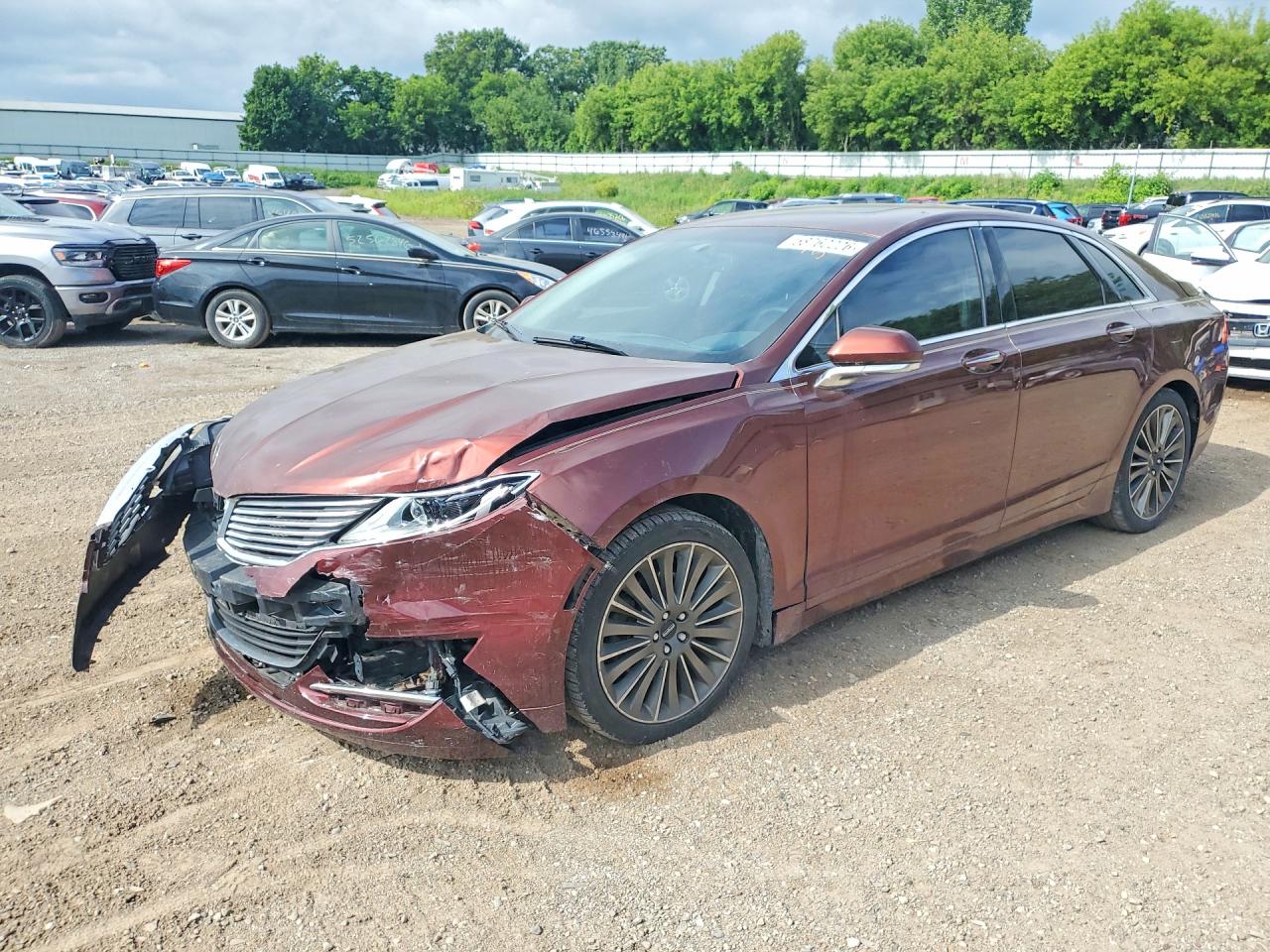 2015 Lincoln MKZ, VIN 3LN6L2J94FR604388 — Front end