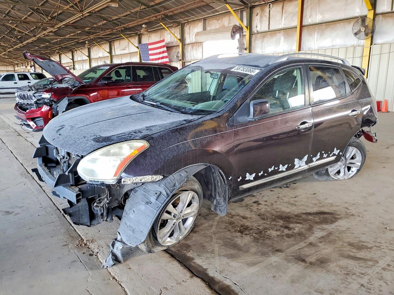 2012 Nissan Rogue SL, VIN JN8AS5MV2CW370339 — Front end