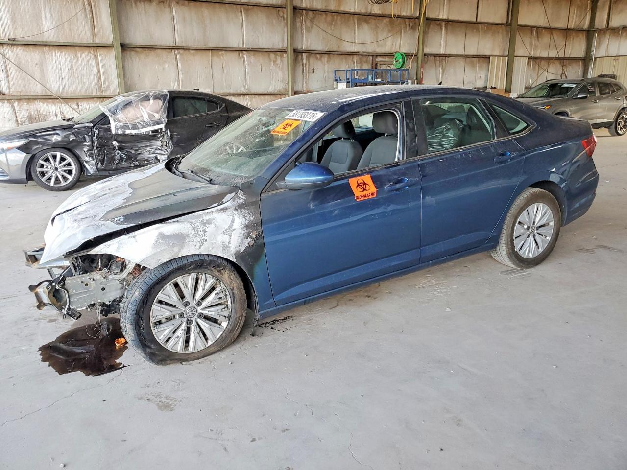 2019 Volkswagen Jetta S, VIN 3VWC57BU6KM201373 — Engine fire