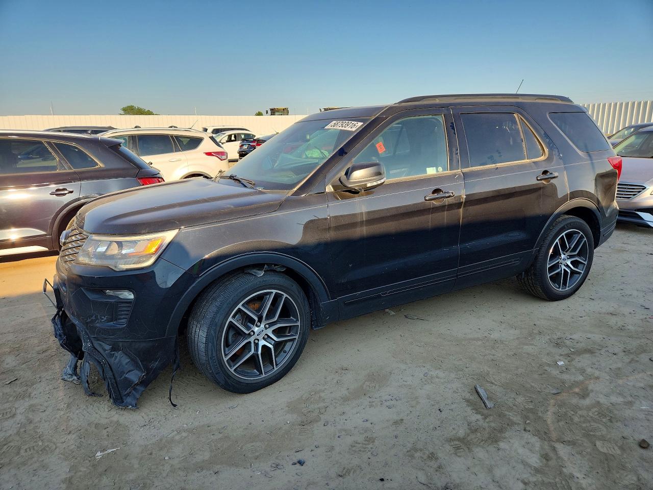 2019 Ford Explorer Sport, VIN 1FM5K8GT9KGB03762 — Engine fire