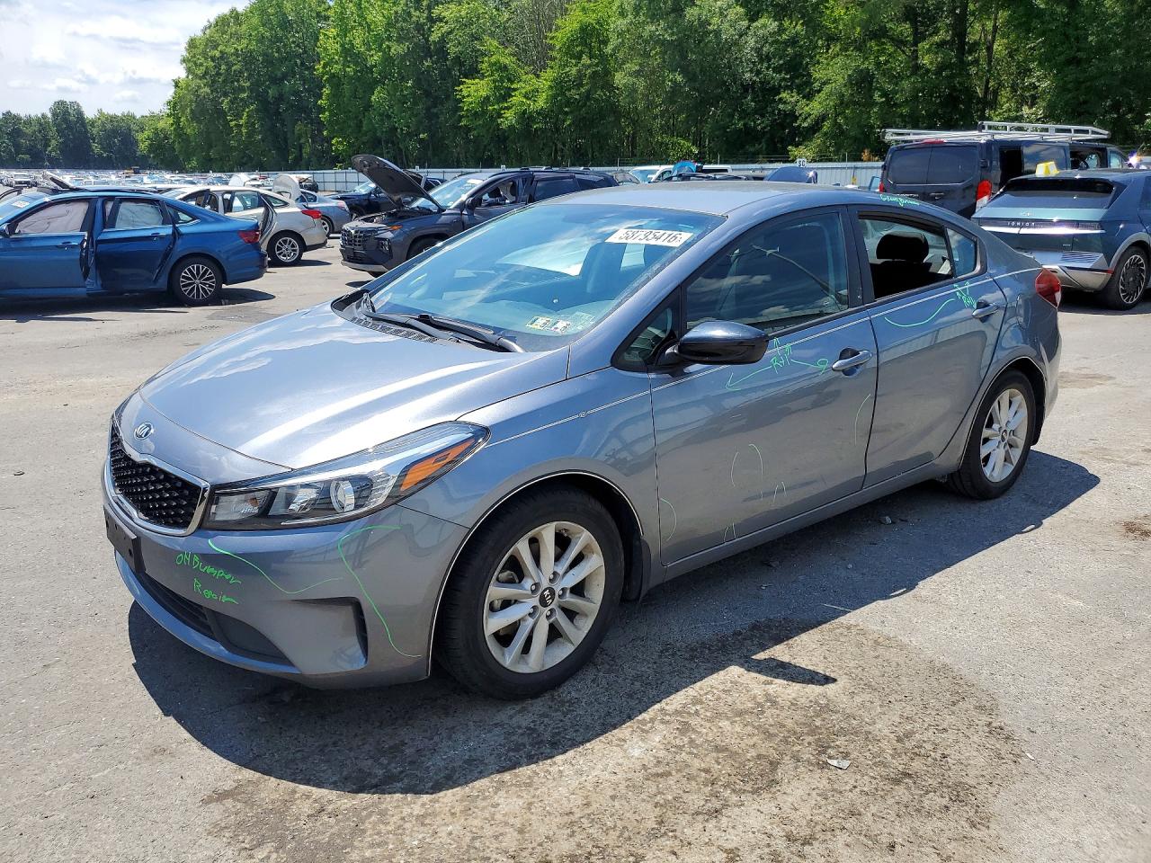 2017 Kia Forte LX, VIN 3KPFL4A75HE100618 — Vandalism