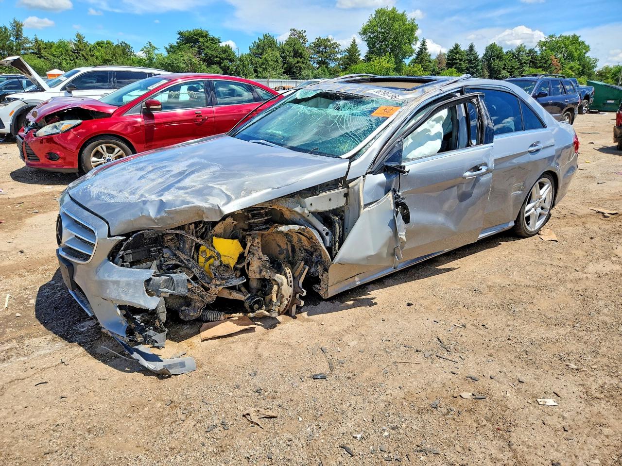 2014 Mercedes-Benz E 350 Sport, VIN WDDHF8JB7EA981869 — Rollover