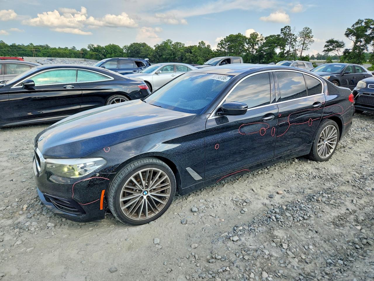 2018 BMW 5 Series 530i, VIN WBAJA5C54JWA37038 — Rear end