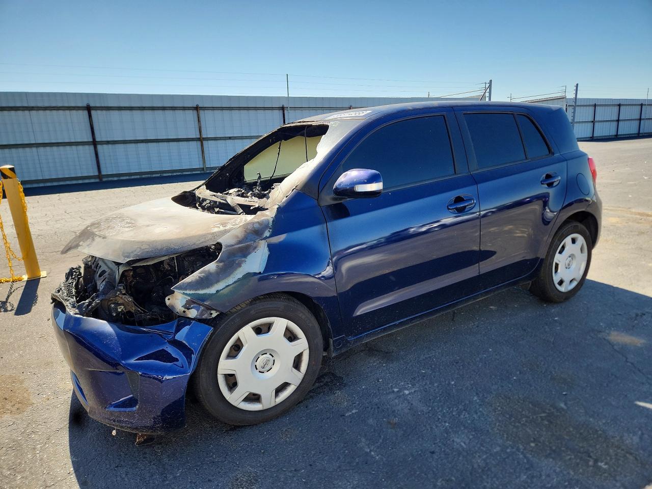 2014 Scion xD, VIN JTKKUPB42E1042637 — Engine fire