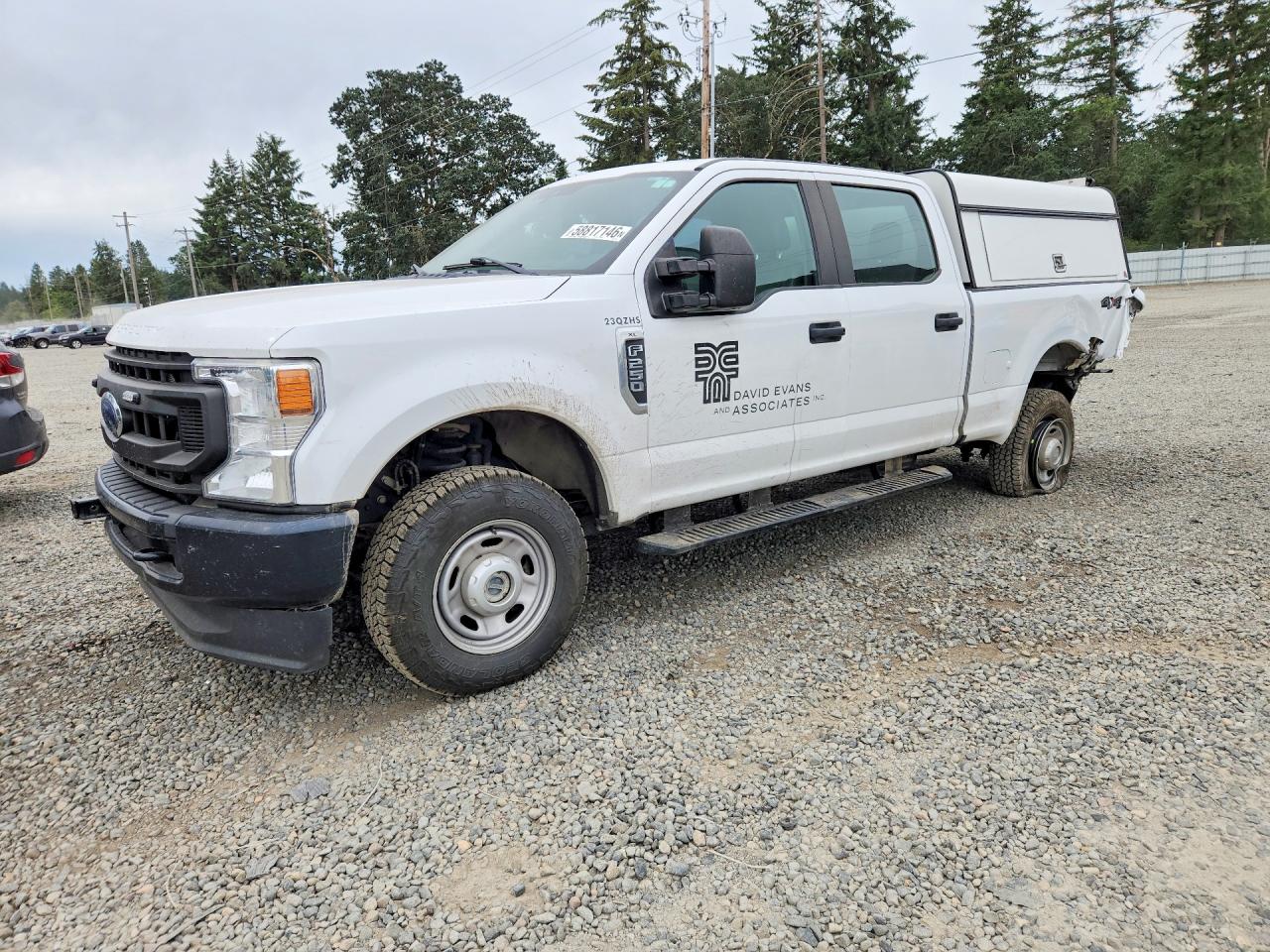 2021 Ford F-250 XL, VIN 1FT7W2B68MED23554 — Rear end