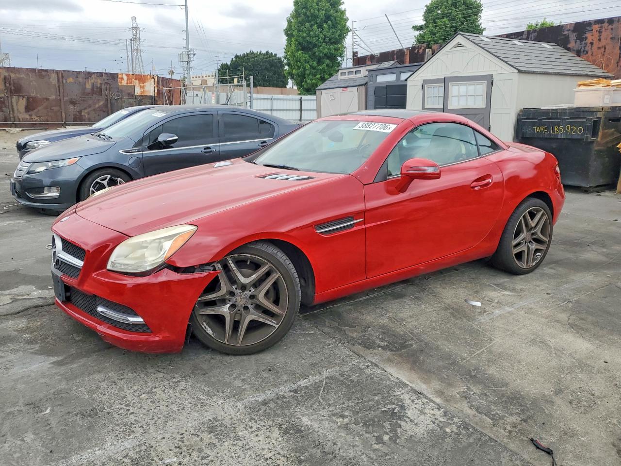 2014 Mercedes-Benz SLK 250, VIN WDDPK4HA9EF079966 — Front end