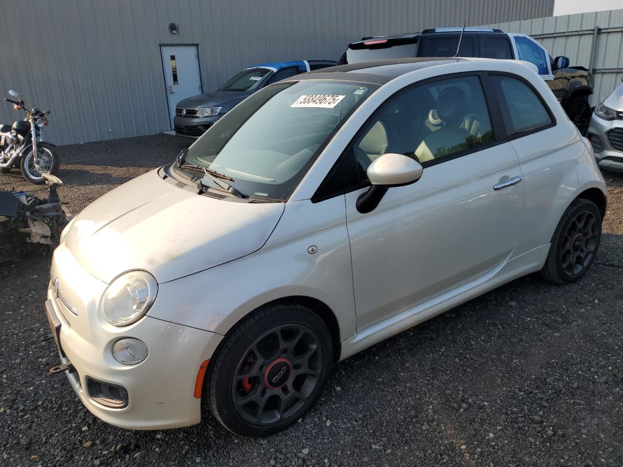 2012 FIAT 500 Sport, VIN 3C3CFFBR7CT310541 — Engine fire