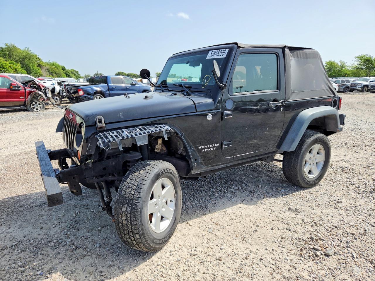 2013 Jeep Wrangler Sport, VIN 1C4AJWAG1DL691494 — Frame damage