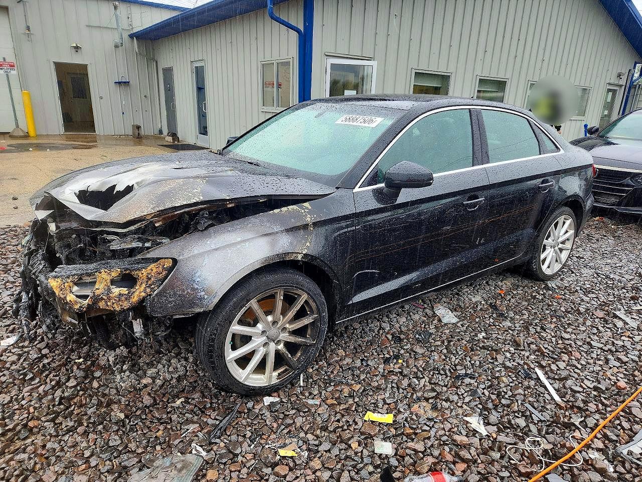 2016 Audi A3 Premium Plus, VIN WAUE8GFF4G1048119 — Engine fire