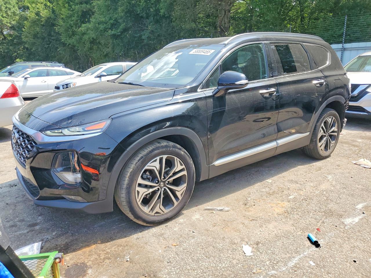 2020 Hyundai Santa Fe SEL, VIN 5NMS33AA2LH296023 — Rear end