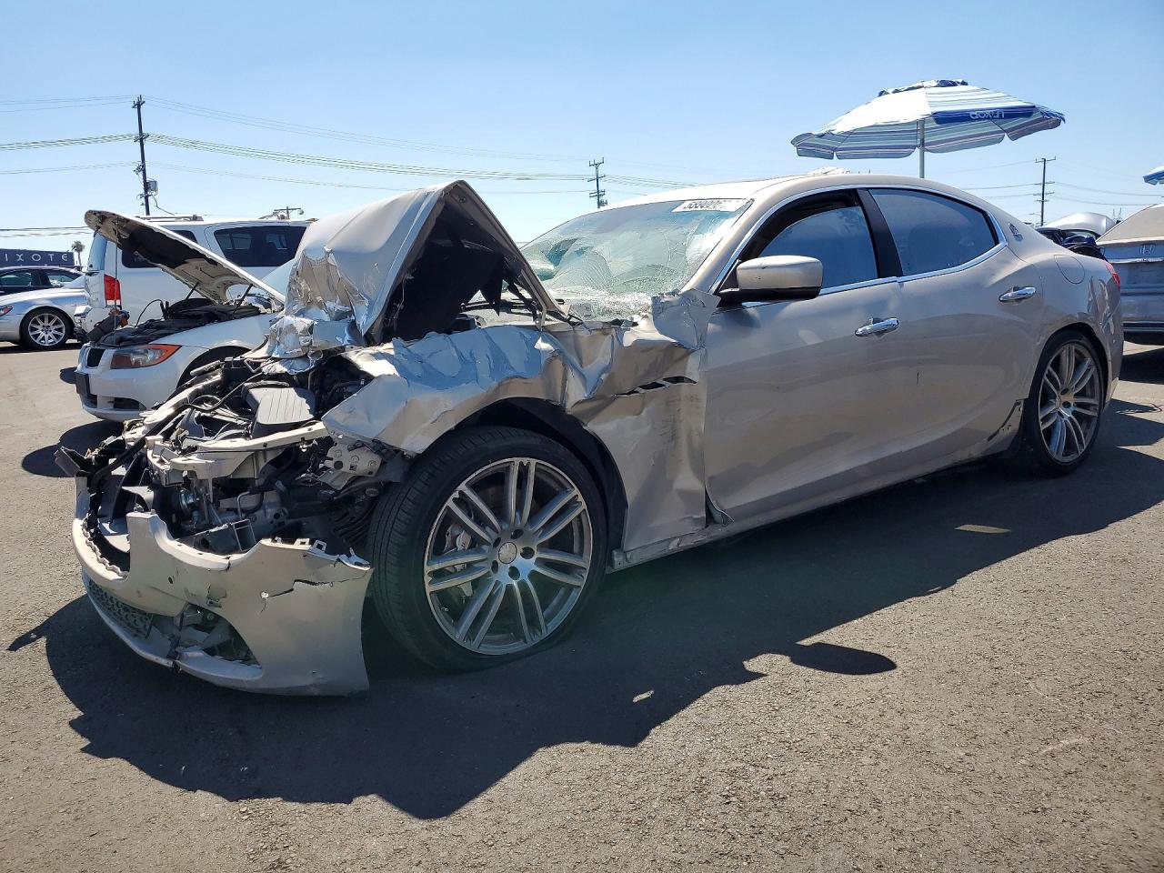 2014 Maserati Ghibli S Q4, VIN ZAM57RTA3E1086525 — Front end