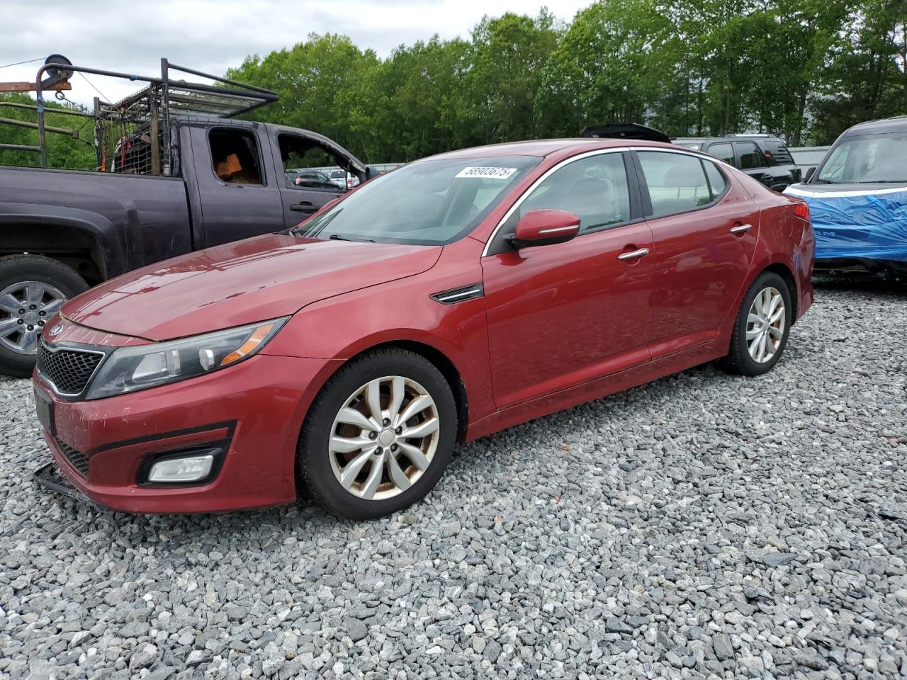 2014 Kia Optima LX, VIN 5XXGM4A74EG343972 — Normal wear