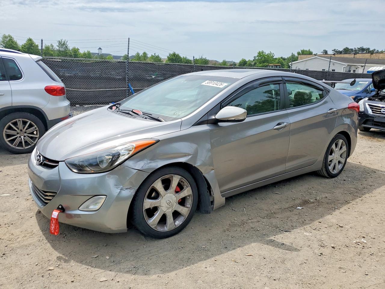2011 Hyundai Elantra GLS, VIN KMHDH4AEXBU168974 — Front end