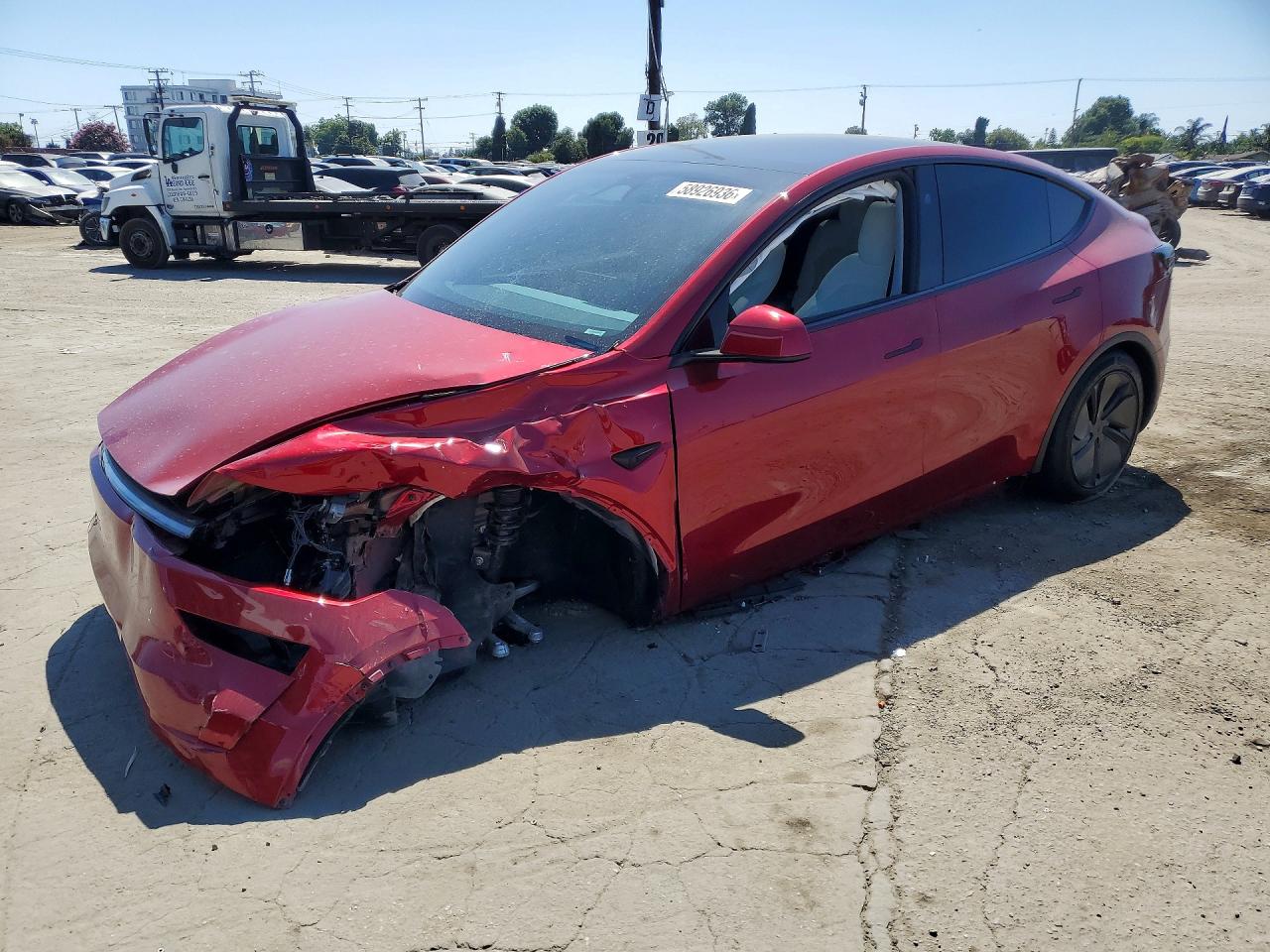 2026 Tesla Model Y Long Range, VIN 7SAYGDED5TF377045 — Front end