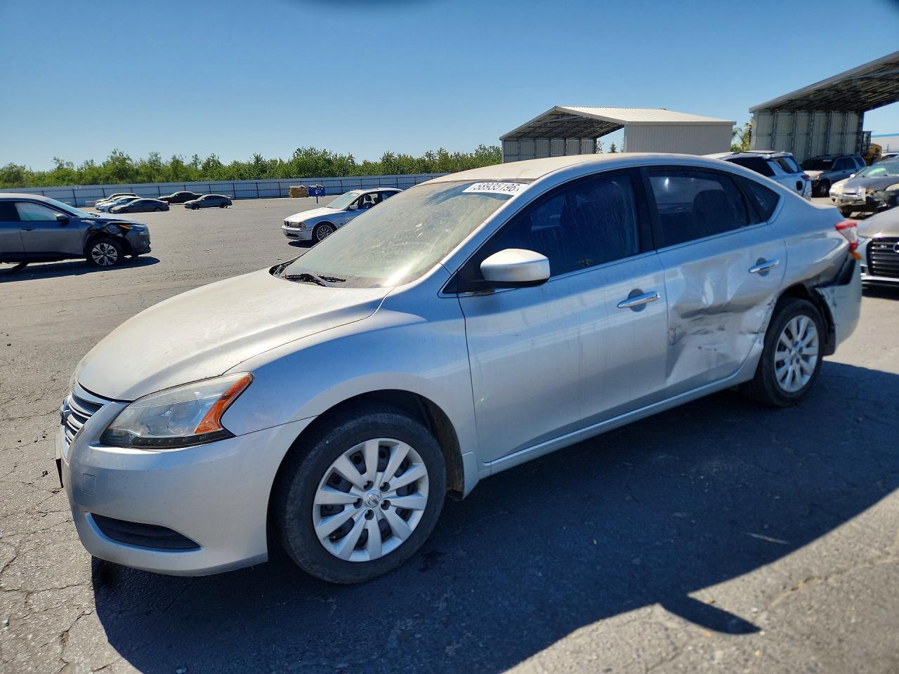 2015 Nissan Sentra S, VIN 3N1AB7AP1FY332680 — Rear end