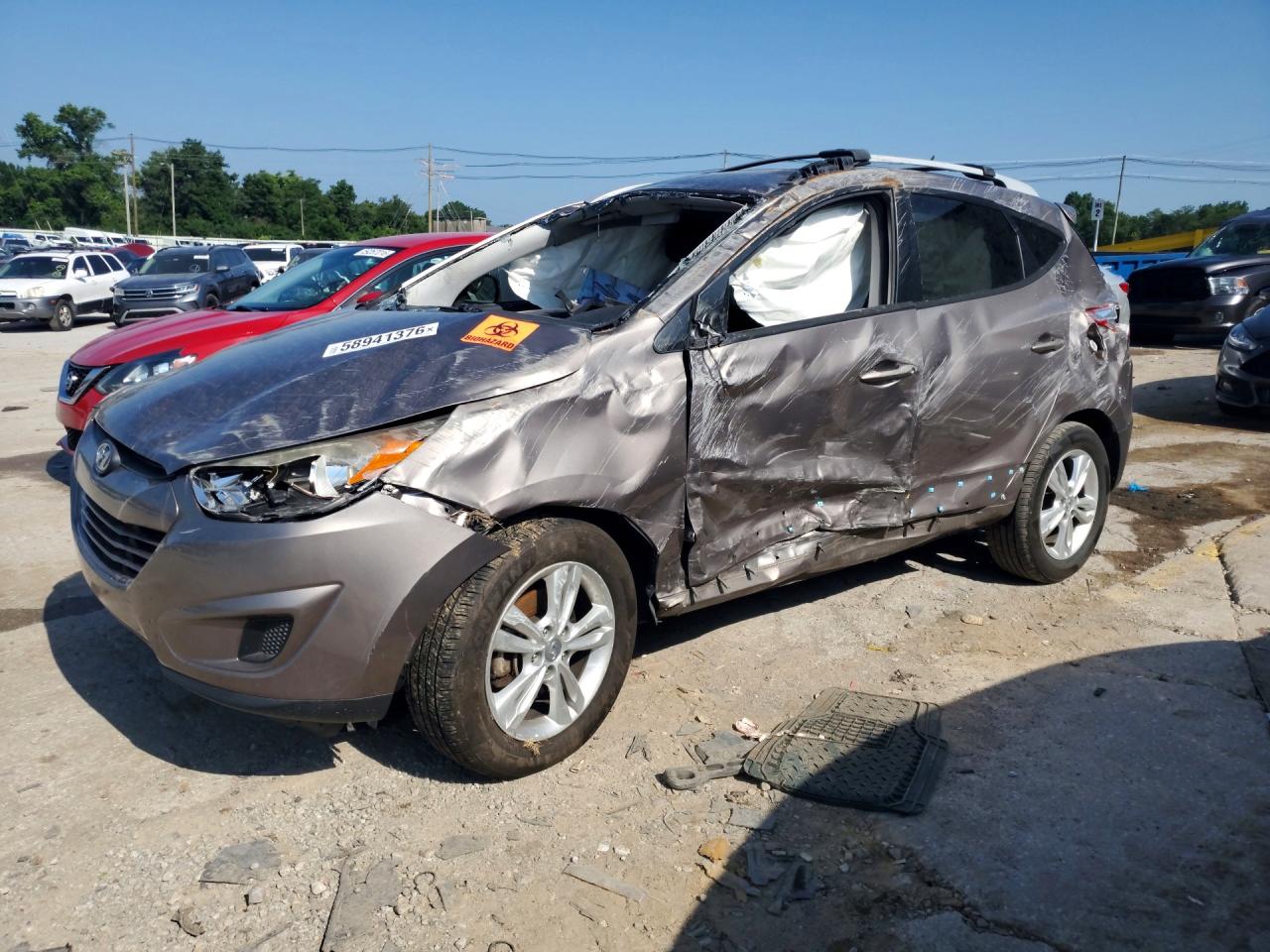 2012 Hyundai Tucson GLS, VIN KM8JU3AC6CU403699 — Опрокидывание