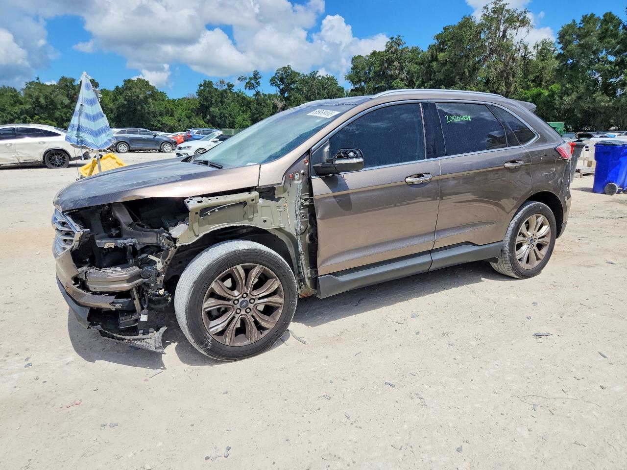 2019 Ford Edge Titanium, VIN 2FMPK4K93KBC37168 — Front end